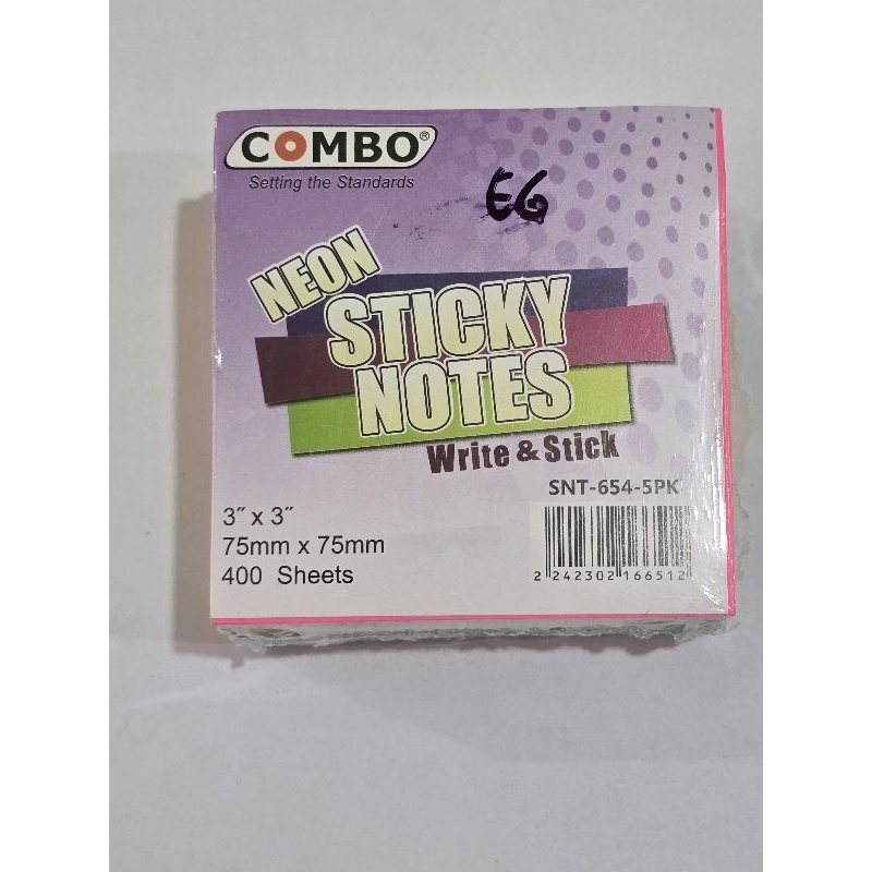 

MEMO TEMPEL / STICKY NOTE / KERTAS MEMO STICK / SNT 654 5PK 400 LEMBAR