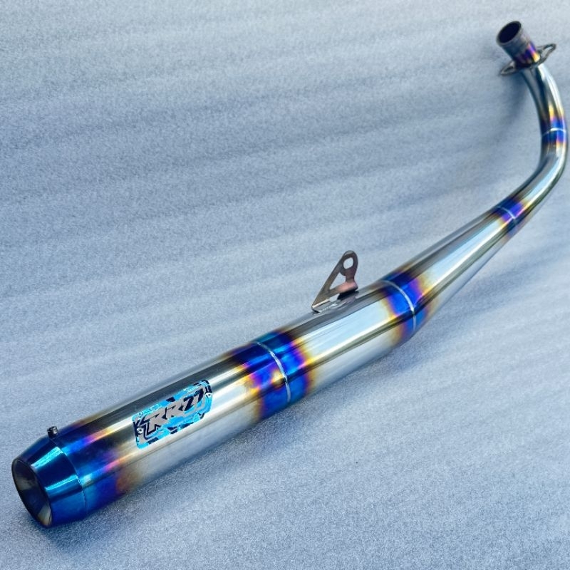 Knalpot RR27 RX King Standar Racing BLUE Stainless Suara garing RR27 EXHAUST