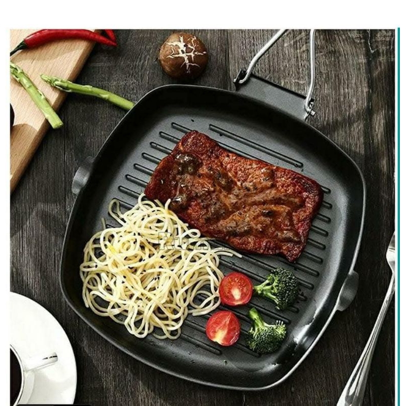 TEFLON GRILL PAN BBQ ANTI LENGKET