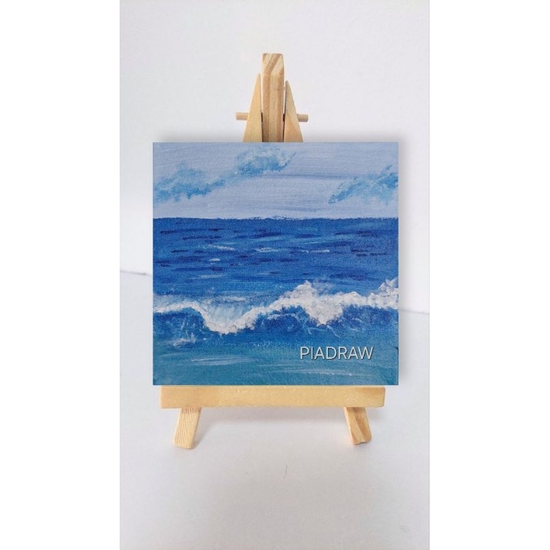 

[WHISPERING SEA]LUKISAN KANVAS 15×15 HANDMADE (BUKAN PRINTING)