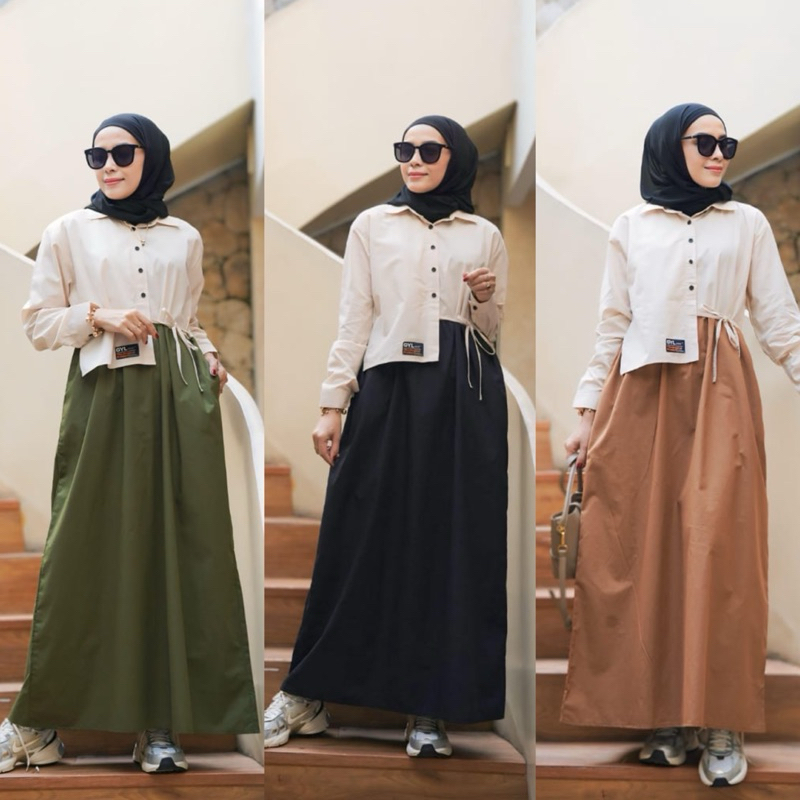 GYL Maxi Serut - Gamis Serut Katun By GYL authentic