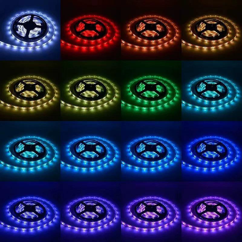 # HJ # LAMPU LED STRIP RGB WATERPROOF WARNA WARNI + ADAPTOR + REMOTE / Lampu LED Strip RGB Warna War