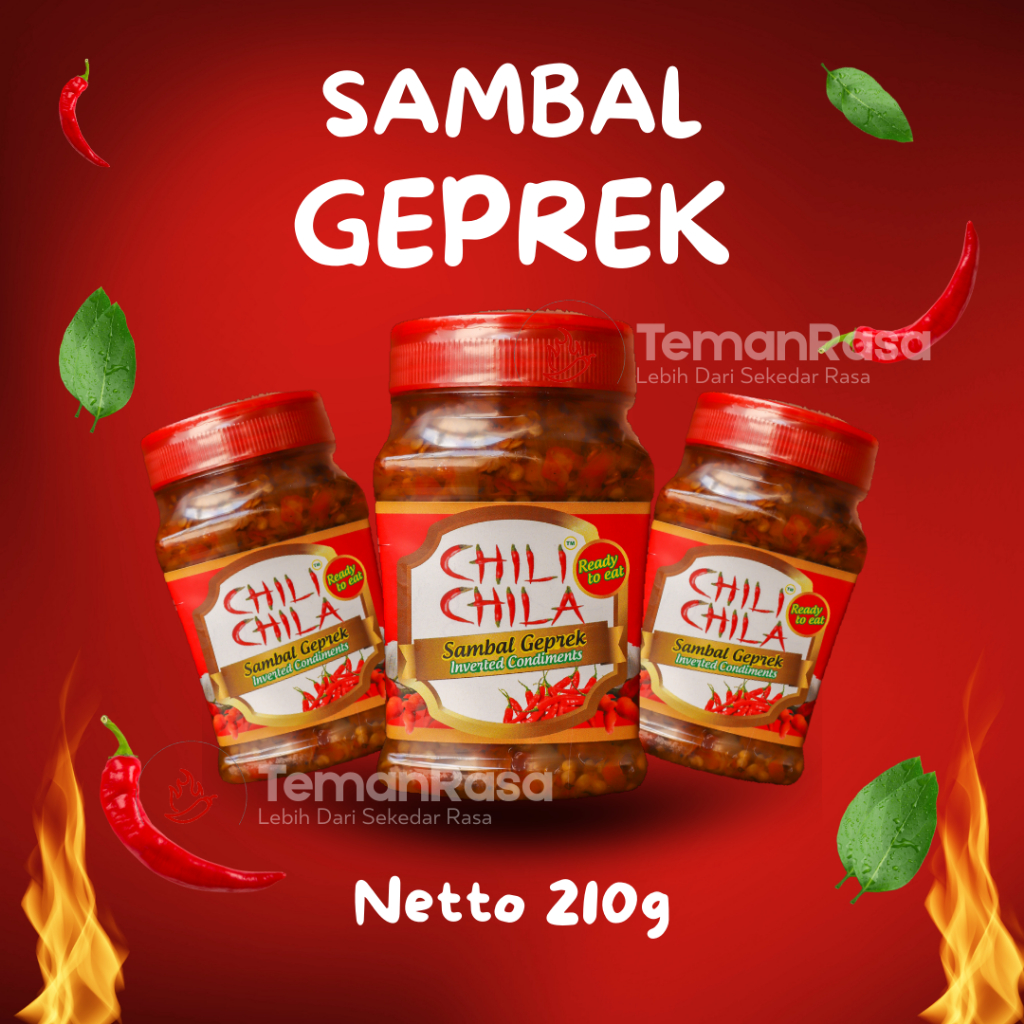 

Chili Chila Sambal Geprek 210 gr - Sambal Rumahan Halal Tanpa MSG