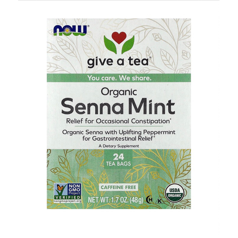 

NOW Foods Organic Senna Mint Caffeine Free 24 Tea Bags