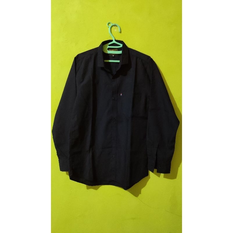 PRELOVED Kemeja Hitam Lengan Panjang HURLEY