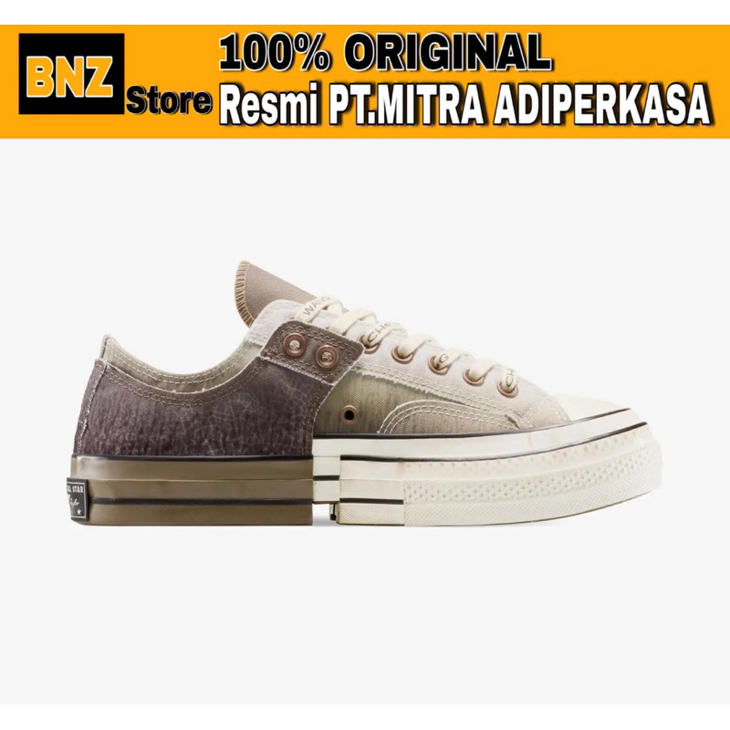 Sepatu Sneakers Pria Converse X Feng Chen Wang 2 in 1 Chuck 70 Brown/Egret/Black