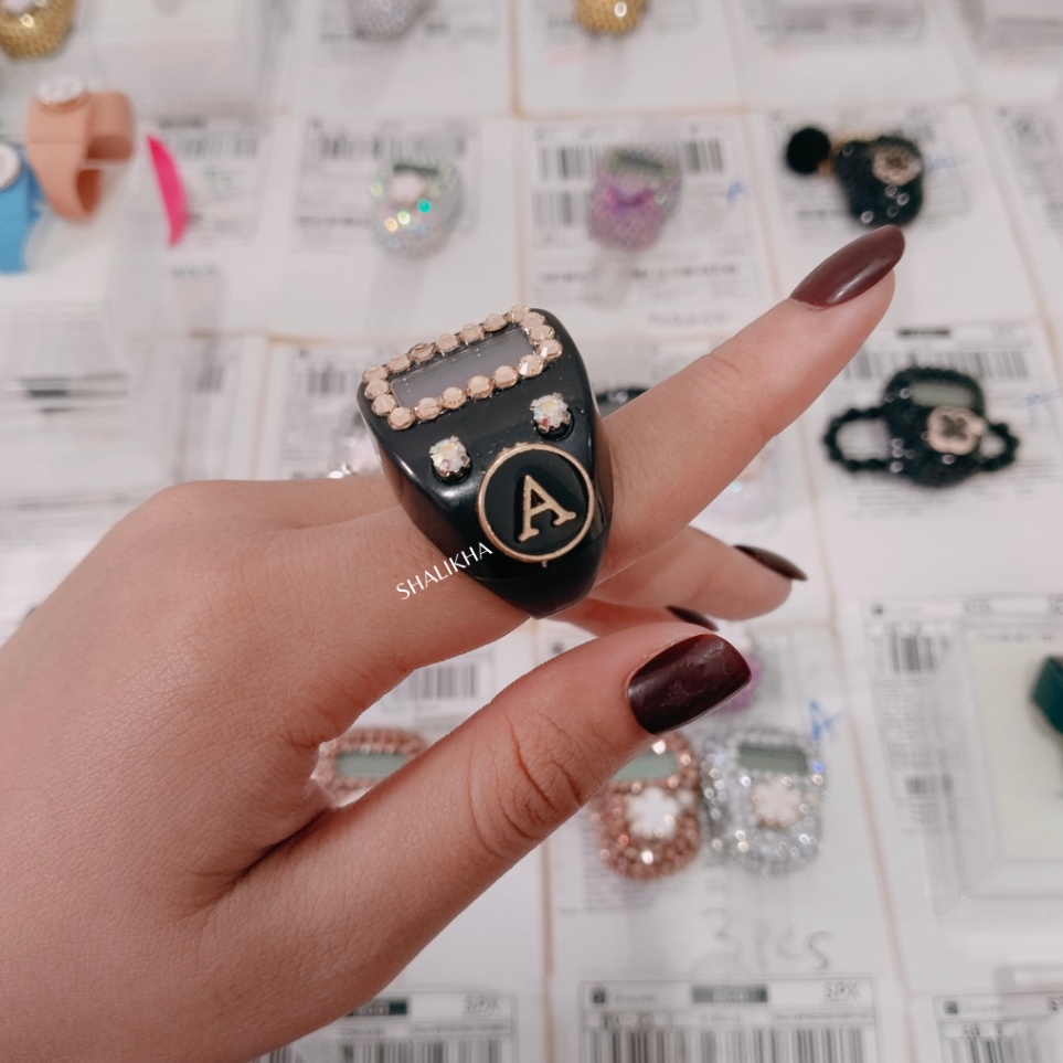 Marisya Tasbih SXH Digital Cincin Cantik Tombol Inisial Huruf KODE Y1T7