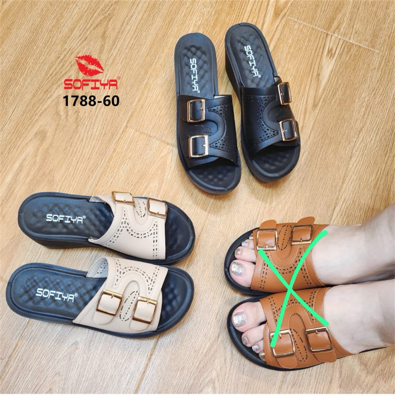 OBRAL SOFIYA ORIGINAL 1788 60 // SENDAL WEDGES WANITA LEMBUT