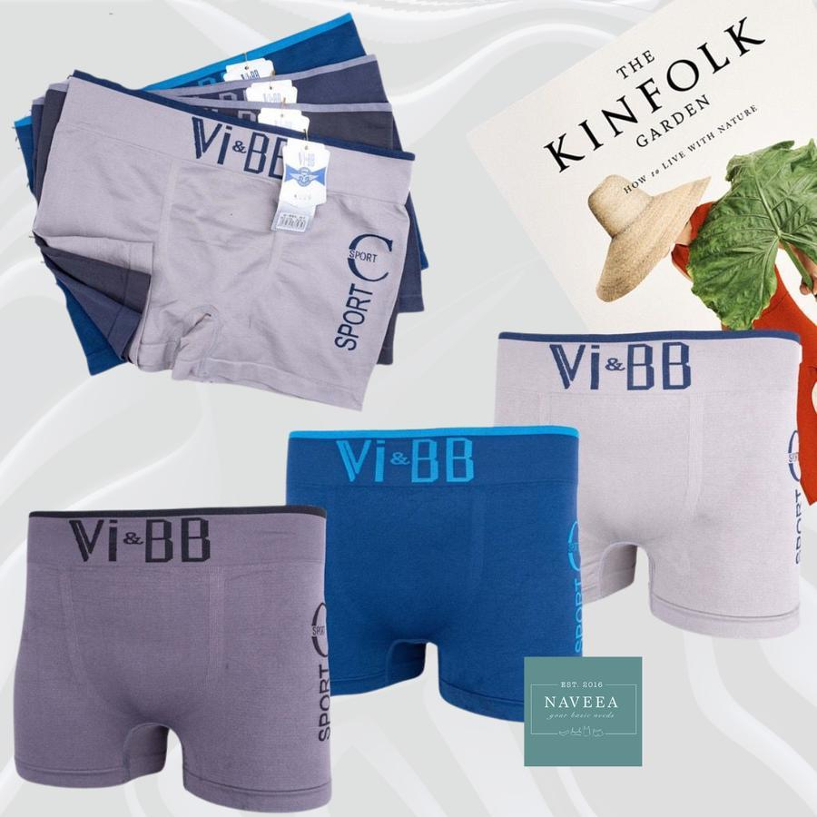 Boxer ViBB Rajut (Pilih Warna) Pria Dewasa | Celana Dalam CD Spandex Tanpa Jahitan Vi&BB VIBB Celana