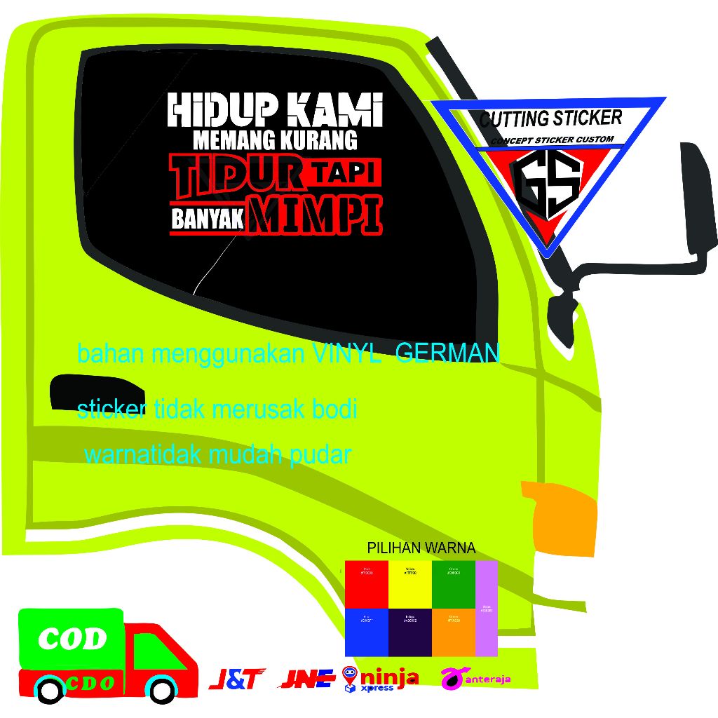 stiker kaca mobil truk pick up stiker kaca pintu samping mobil truk pick up stiker bak pintu truk pi