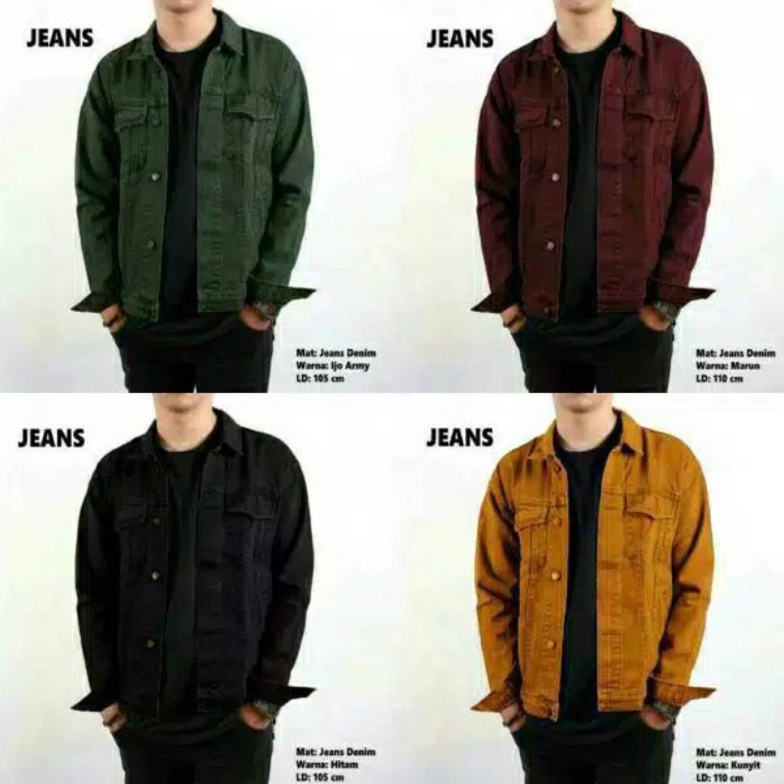 Jaket Jeans Denim pria  Jaket Jeans Termurah  Jaket Levi Pria wanita  Jaket Denim Jumbo  S M L XL XX