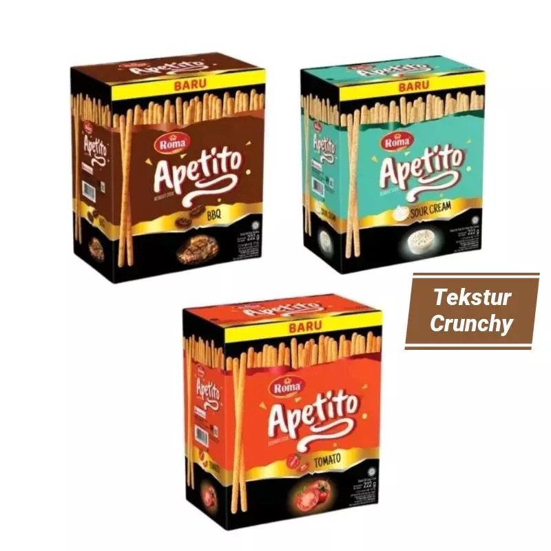 

Roma Apetito Biskuit Stik Lezat 10pcs/Box