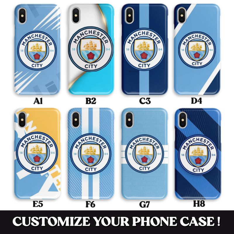 Custom Case Premium Softcase Hardcase Silikon Casing Hp Man City Untuk Semua Tipe Hp + Bisa Request 