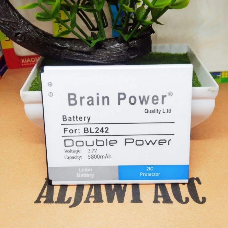 BATERAI BATRE Brain Power For Lenovo  A6000 A6010 A6600 A2020A40  K5 Plus  BL242 BL-242
