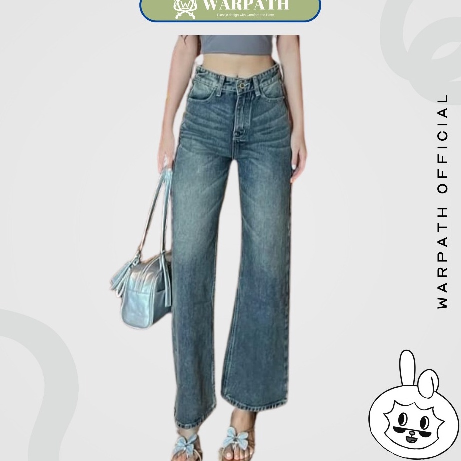 WARPATH  Highwaist Kulot Jeans Baggy Retro Loose Jumbo Coolgy 9281 Celana Panjang Wanita Wide Leg