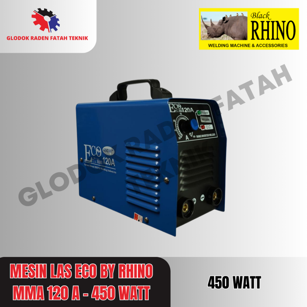 RHINO Mesin Las/Travo Las MMA 120 A 450 Watt Mesin Las Kecil 450 Watt