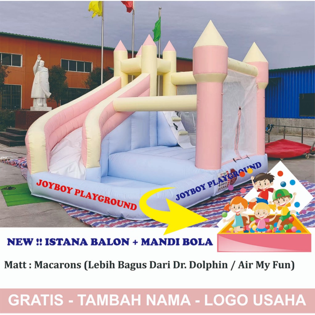 Istana Balon PVC 0,55mm Dengan Mandi Bola Harga Pabrik Bisa Custom