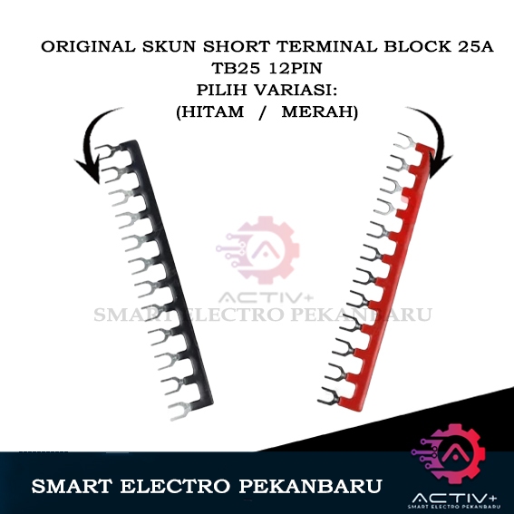 ORIGINAL SKUN JUMPER 25A 12PIN ( untuk TB25 terminal block 25A ) SHORT BLOK KONEKTOR CONNECTOR TB251