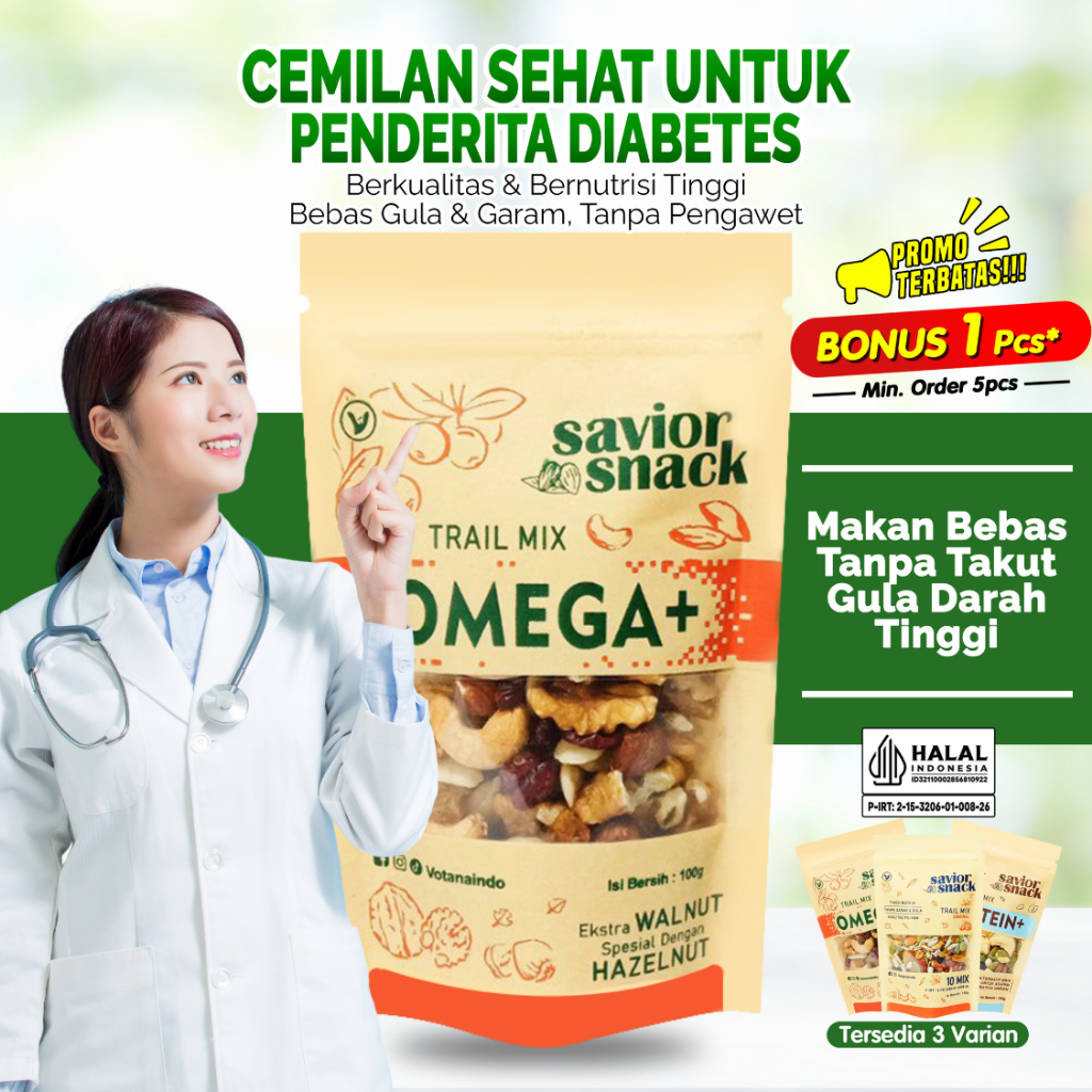 

CEMILAN UNTUK PENDERITA DIABETES MAKANAN SEHAT BEBAS GULA & GARAM - TRAIL MIX NUT AND FRUIT DRIED