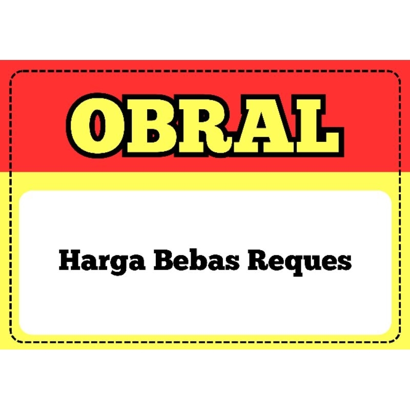 

kartu display toko obral diskon bebas request harga