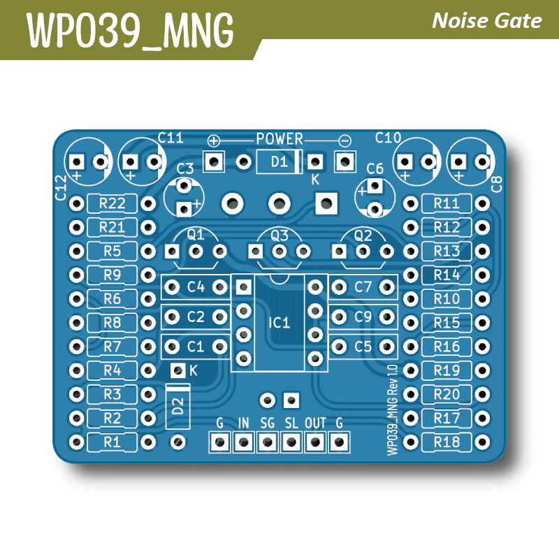 PCB Efek Noise gate | WP039_MNG based on MXR Noise Gate