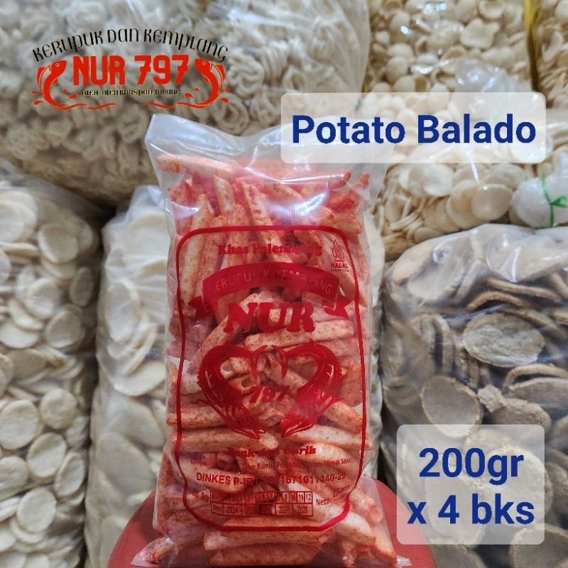 

POTATO BALADO 800 gram stik kerupuk dan kemplang NUR 797