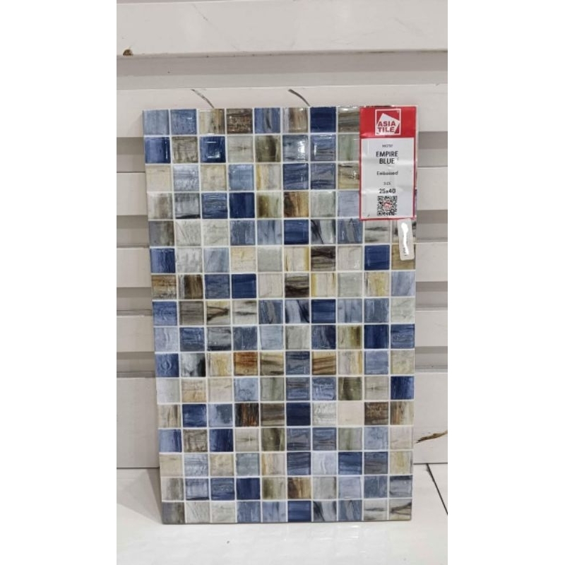 Keramik Dinding 25x40 Mozaik Blue - Asia Tile Empire Blue