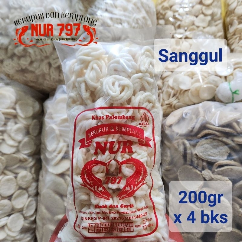 

SANGGUL 800 gram krupuk ikan tenggiri kerupuk dan kemplang NUR 797 khas palembang asli