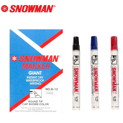 

Spidol Snowman Permanent Marker G-12 (1 pak )