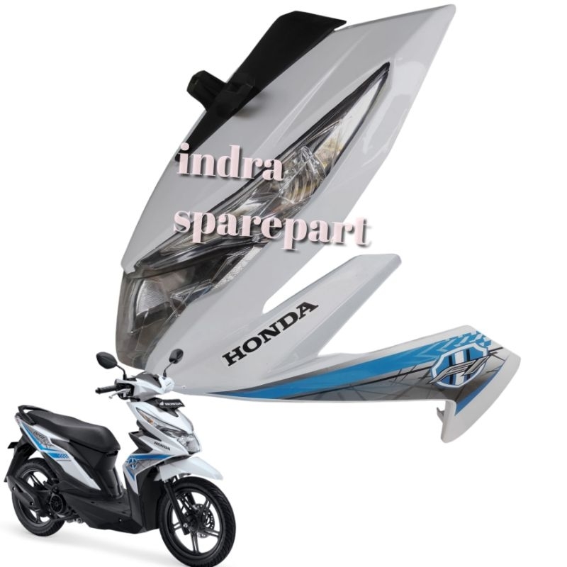 Full Set Tameng Dasi Body Depan Beat Esp Eco 2016 2017 2018 2019 Putih