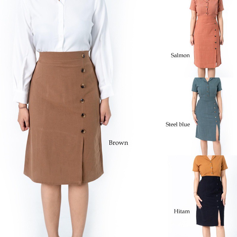 I Look Daily Dolla Skirt Linen