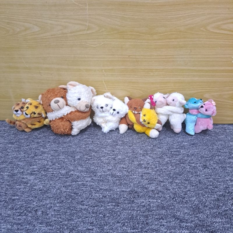 Boneka ganci pelukan - boneka ganci couple - boneka ganci pasangan