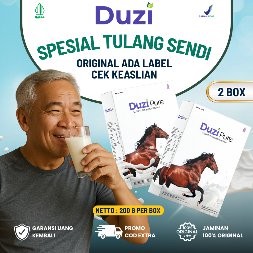

(Spesial 2 Box) Duzi Pure - Susu Kuda Liar Murni Atasi Nyeri Sendi Asam Urat