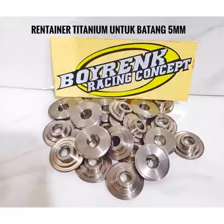 RETAINER TITANIUM TOPI KLEP SAJA BAHAN TITANIUM UNTUK KLEP BATANG 5MM -BOYRENK