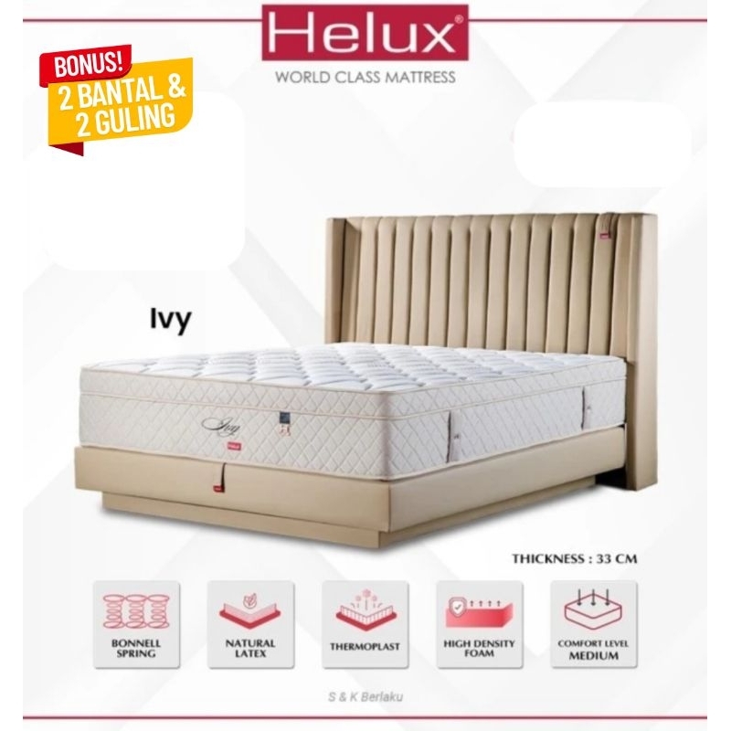 BONUS BANTAL GULING  MATRAS SPRING BED HELUX IVY 180 X 200 X 33 CM | KASUR SPRINGBED HELUX IVY 180 X