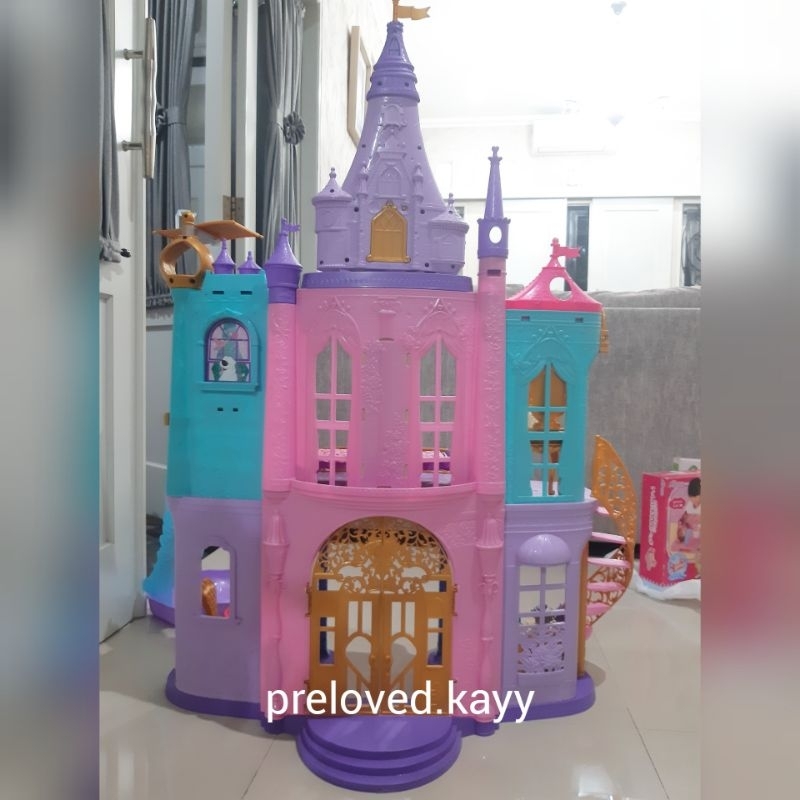 Mattel playset disney princess toys magical adventure castle mainan istana rumah rumahan  barbie ana