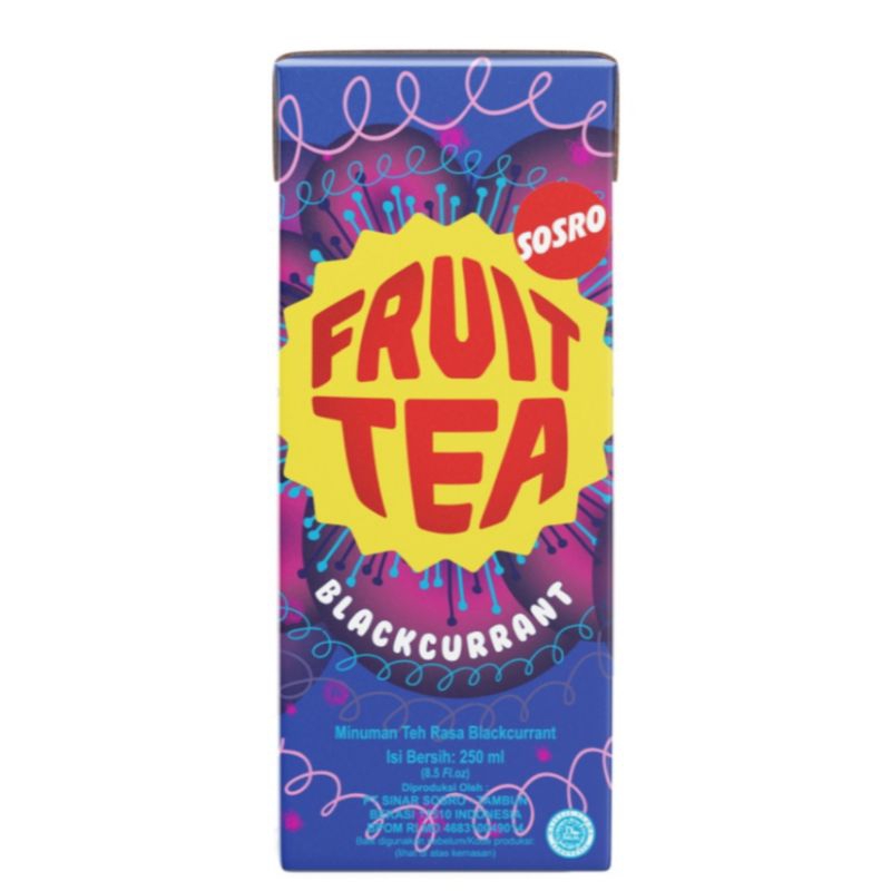 

[ 5 Pcs ] Sosro Fruit Tea 250ml / Blackcurrant / Apple / Lemon