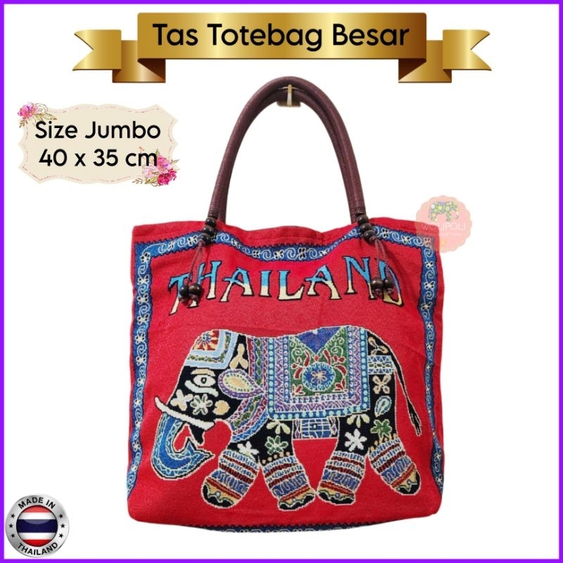 Tas Totebag Thailand Original Gajah Etnik Vintage TTHB07 | Tas Handbag Wanita Thailand