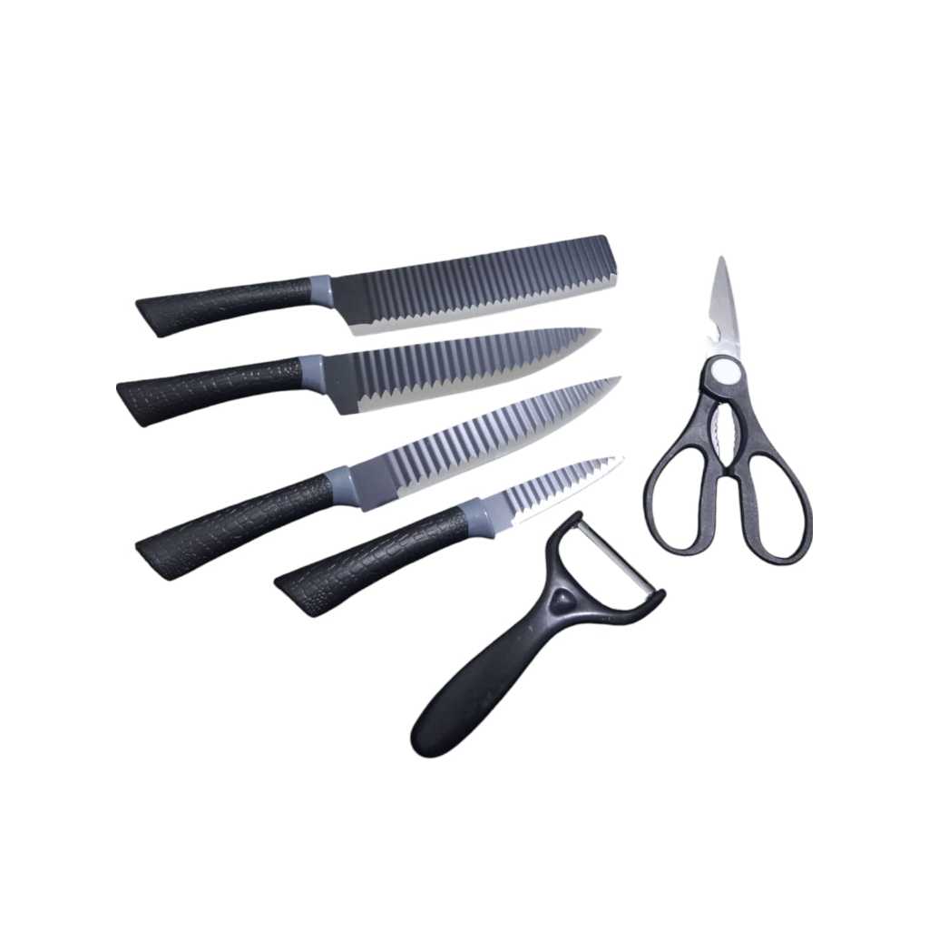 PISAU SERBAGUNA AXLO A- 946 / PISAU SET TAJAM 6 PCS / PISAU DAPUR KUALITAS TERBAIK