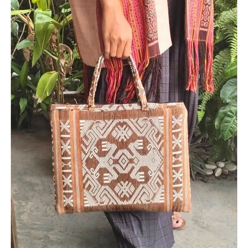 Tas Laptop - Full Tenun Sumba Pahikung Pewarna Alam, NTT (Original Premium)