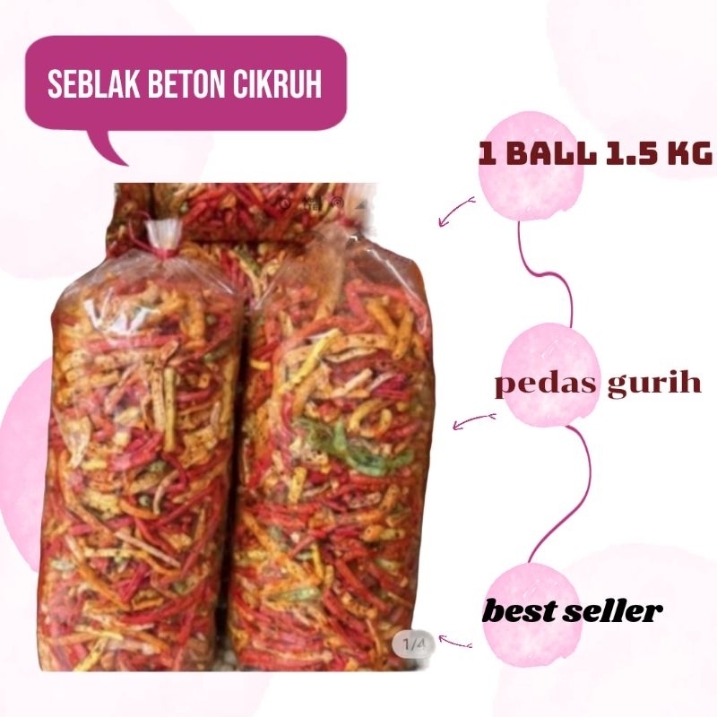 

seblak kerupuk beton 1 ball best seller 1.5 kg