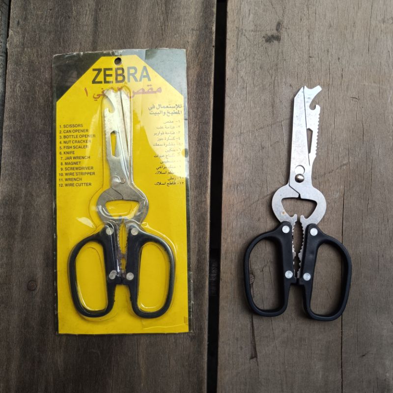 

Gunting Zebra Serbaguna Multifungsi 12 in 1 Super Tajam !!