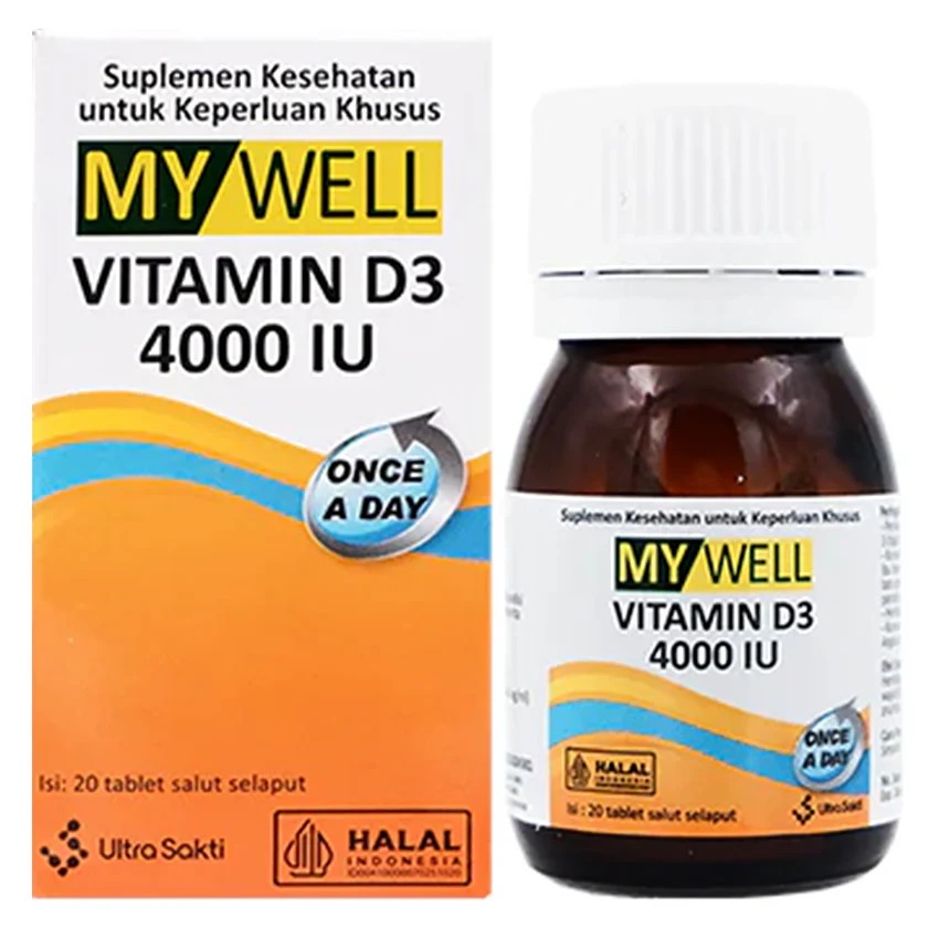 My Well Vitamin D3 4000 IU Once A Day Tablet Salut Selaput / My Well Vitamin D3 4000IU