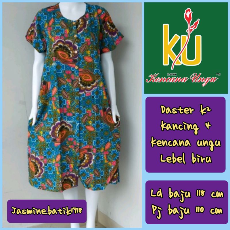 DASTER K2 BUSUI KANCING #KENCANA UNGU LEBEL BIRU & SESAWI LEBEL HITAM