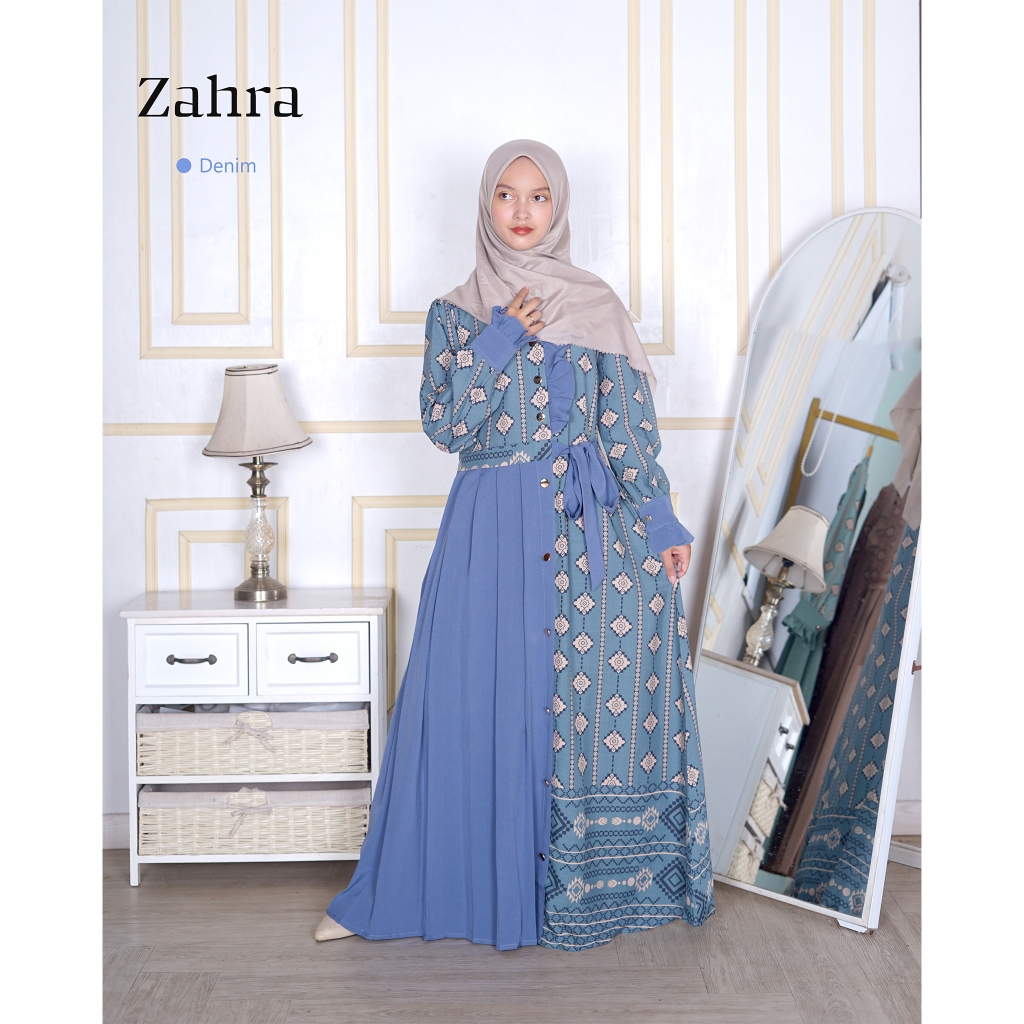 Zahra Gamis wanita dress kondangan busui friendly premium Gamis Remaja Kekinian
