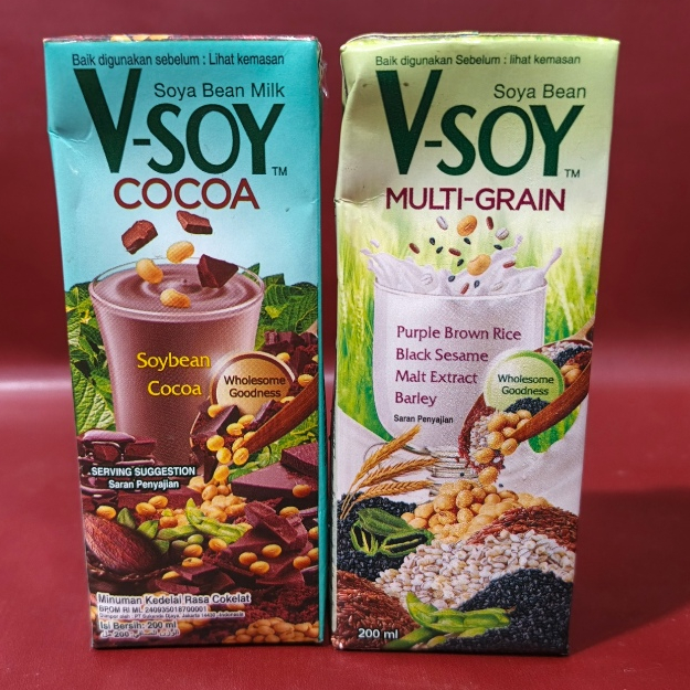 

V-Soy Soya Bean Milk - Minuman Kacang Kedelai Vsoy Cocoa | Multi Grain