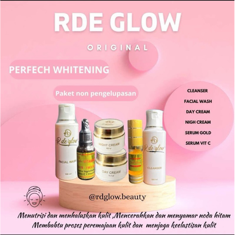 RD GLOW PAKET CLEANSER DENGAN SERUM GOLD DAN VIT C /RDE GLOW