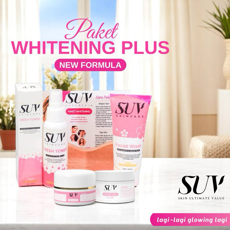 SUV SKINCARE | SET PAKET PEMUTIH WAJAH BPOM HASIL NYATA 7HARI SAJA