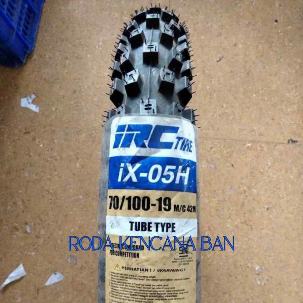 Ban Motor IRC IX05H size 70/100 R19 - Tubeless Ban Depan KLX 150 BF, CRF 150L,  WR155R