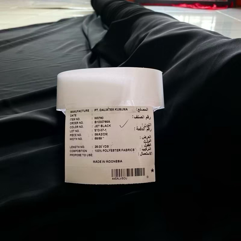kain hitam jetblack fursan premium
